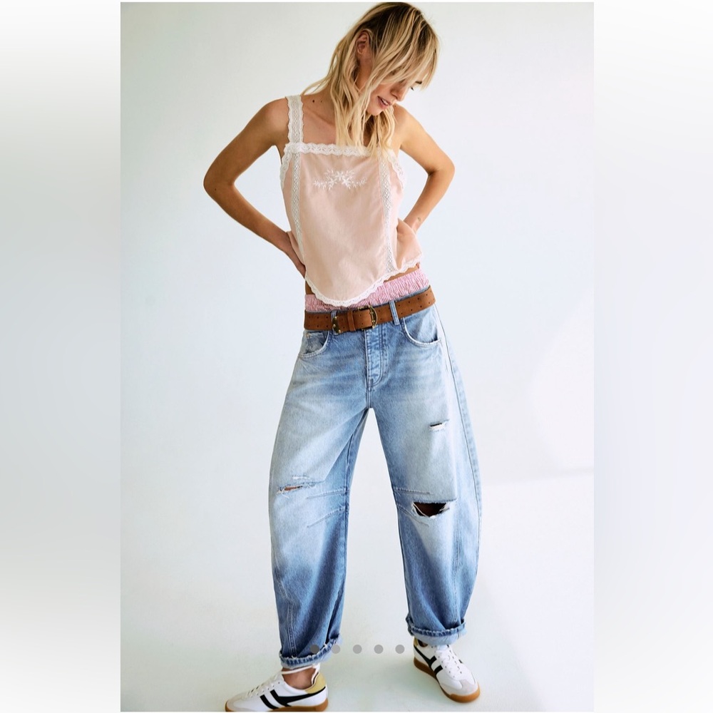 We The Free Good Luck Barrel Jeans